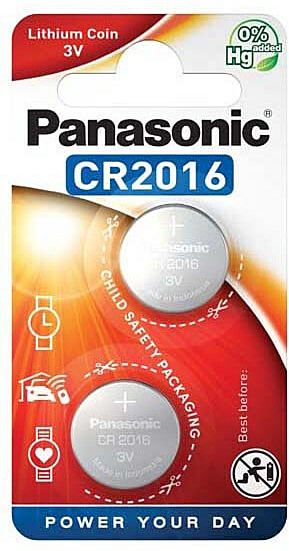 Paristo Panasonic Coin Lithium CR-2016EL, 2kpl/pkt