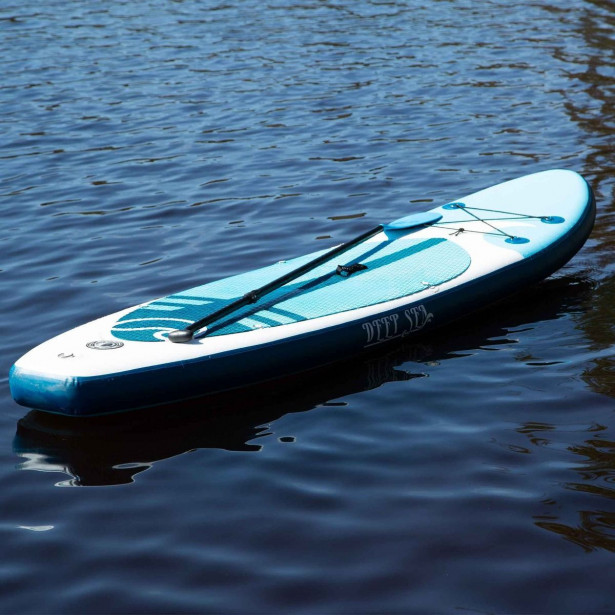 2x SUP-lautasetti Deep Sea Kayak Pro, ilmatäytteinen, 300cm, 15 PSI,  sininen