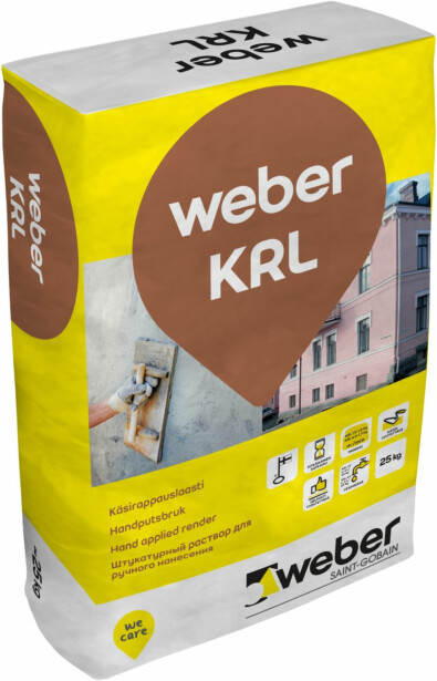 Täyttölaasti Weber Vetonit KRL 4.0 käsinrappaukseen 25 kg