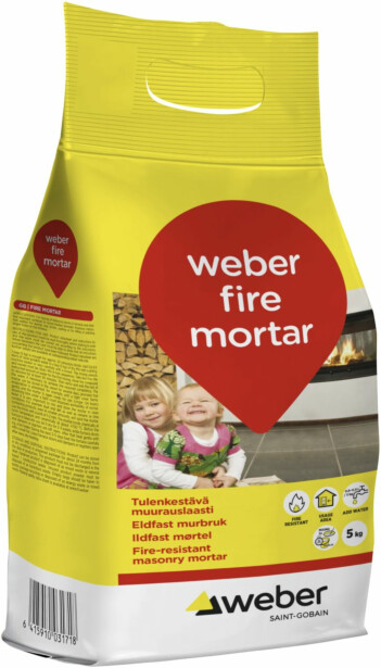 Tulenkestävä muurauslaasti Weber Fire Mortar, 5 kg