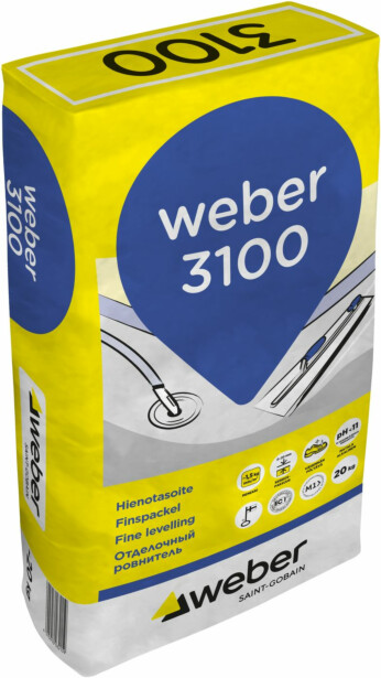 Hienotasoite Weber Vetonit 3100, 20 kg