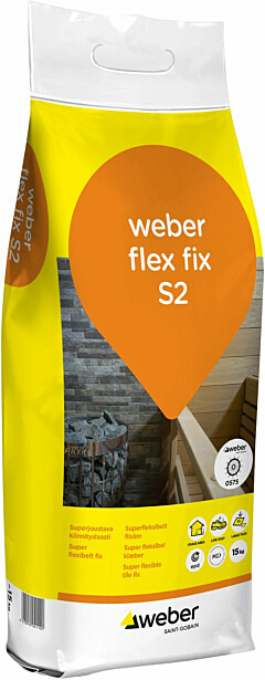 Kiinnityslaasti Weber Flex Fix, superjoustava, 15kg