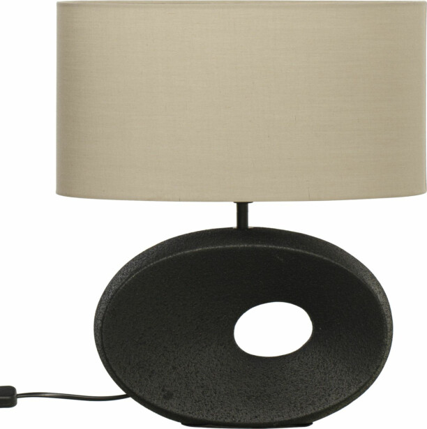 Pöytävalaisin Aneta Lighting Ellipse 42cm, musta/beige