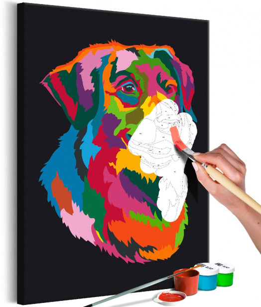 DIY-taulu Artgeist Colourful Dog, 60x40cm