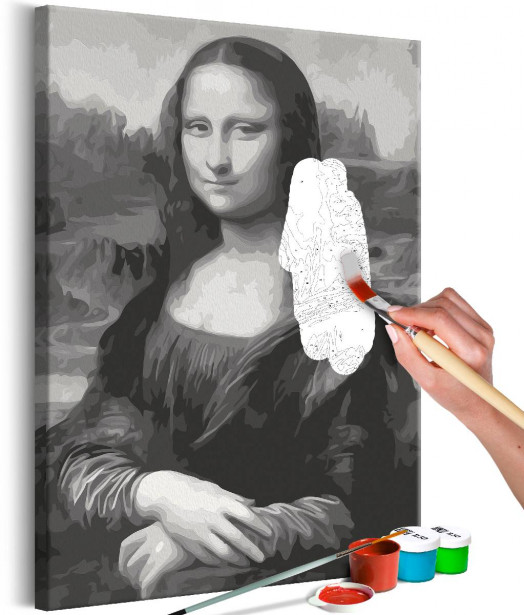 DIY-taulu Artgeist Black and White Mona Lisa, 60x40cm