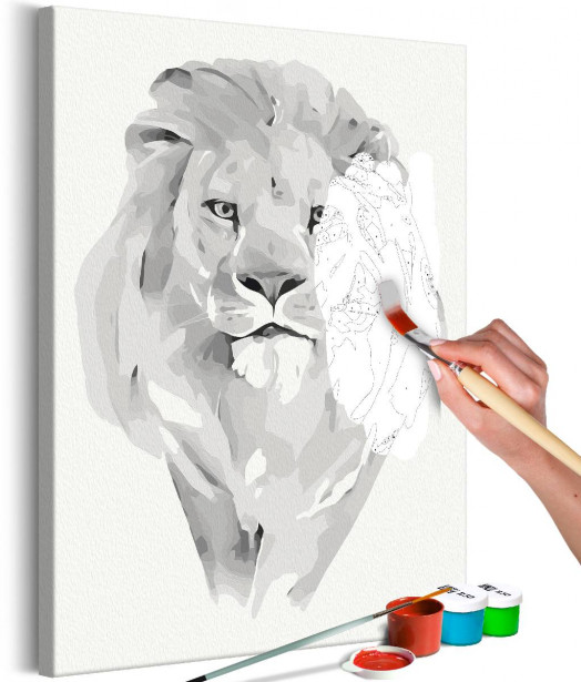 DIY-taulu Artgeist White Lion, 60x40cm