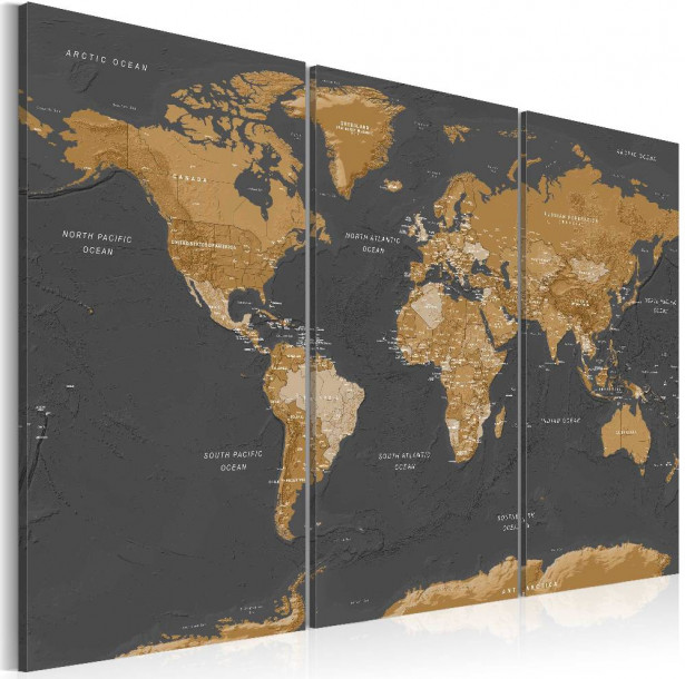 Artgeist Taulu World Map: Modern Aesthetics, eri kokoja 