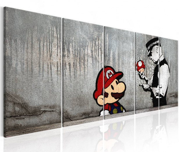 Canvas-taulu Artgeist Mario Bros on Concrete, eri kokoja