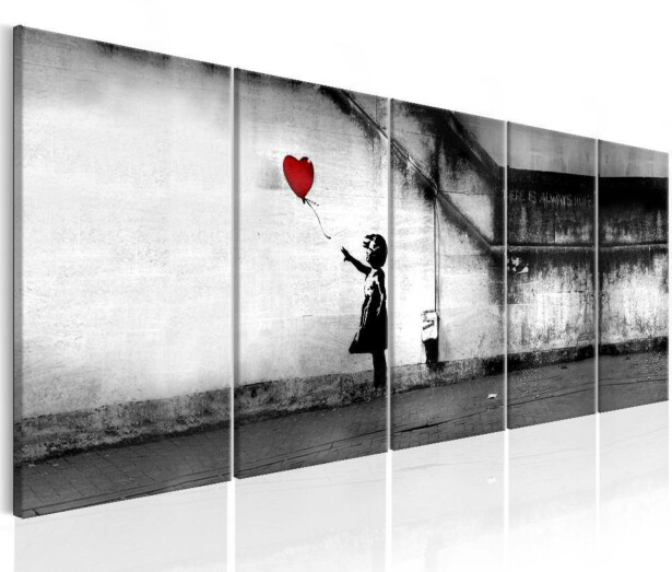 Taulu Artgeist Banksy: Runaway Balloon, 200x80cm