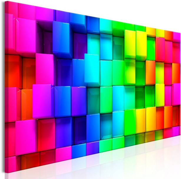 Canvas-taulu Artgeist Colourful Cubes, eri kokoja