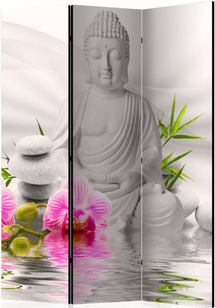 Sermi Artgeist Buddha and Orchids, 135x172cm