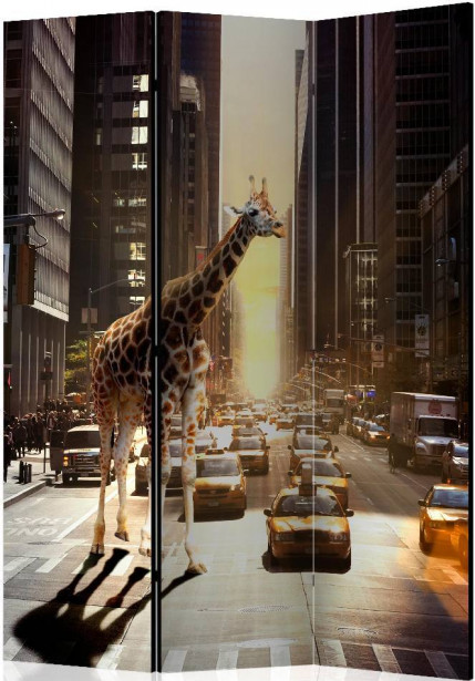 Sermi Artgeist Giraffe in the Big City, 135x172cm