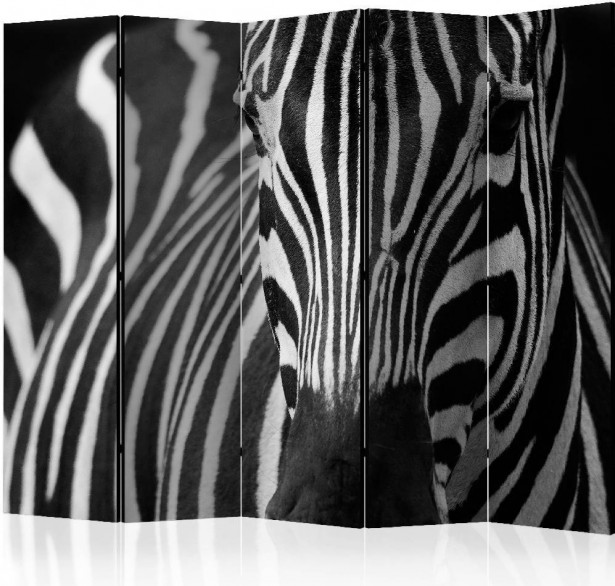 Sermi Artgeist White with black stripes II, 225x172cm