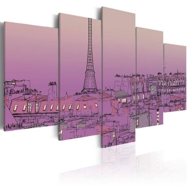 Taulu Artgeist Lavender sunrise over Paris eri kokoja