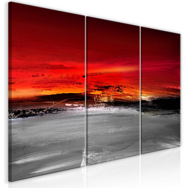 Taulu Artgeist Crimson Landscape 3-osainen eri kokoja