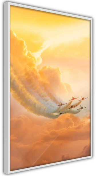 Juliste Artgeist Airplanes in the Clouds, kehyksillä, eri kokoja