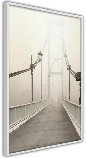 Juliste Artgeist Bridge in the Fog, kehyksillä, eri kokoja