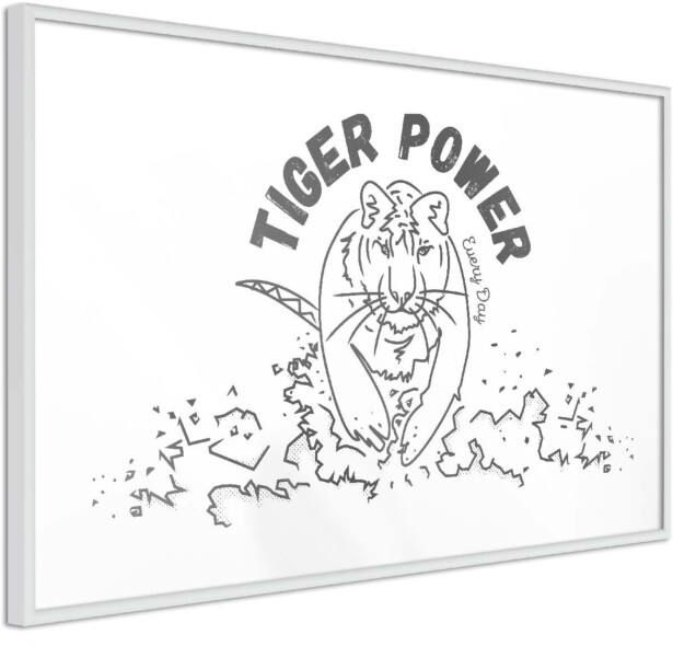 Juliste Artgeist Tiger Power, kehyksillä, eri kokoja