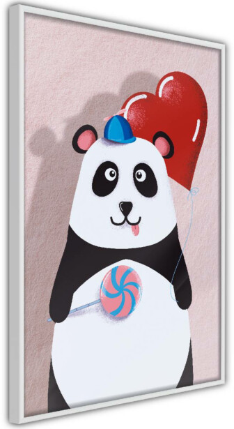 Juliste Artgeist Panda with a Balloon, kehyksillä, eri kokoja