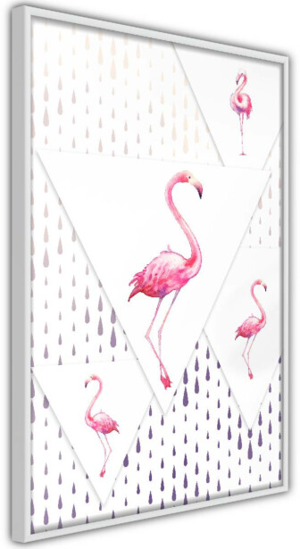 Juliste Artgeist Flamingo Family, kehyksillä, eri kokoja