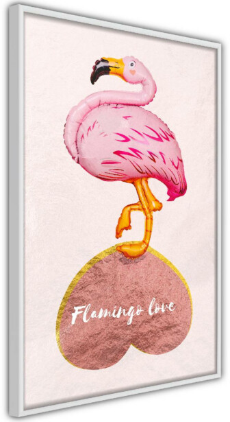 Juliste Artgeist Flamingo in Love, kehyksillä, eri kokoja