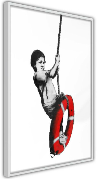 Juliste Artgeist Banksy: Boy on Rope, kehyksillä, eri kokoja