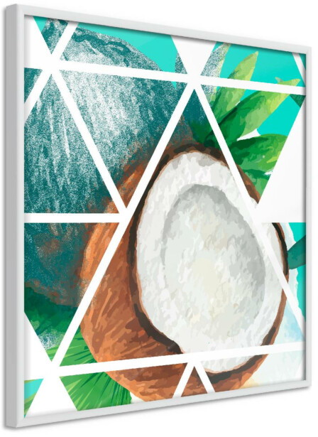 Juliste Artgeist Coconut, neliö, kehyskartongilla, kehyksillä, eri kokoja