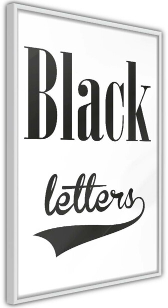 Juliste Artgeist Black Letters, kehyskartongilla, kehyksillä, eri kokoja