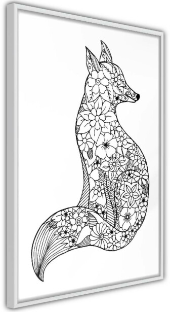 Juliste Artgeist Flower Fox, kehyksillä, eri kokoja