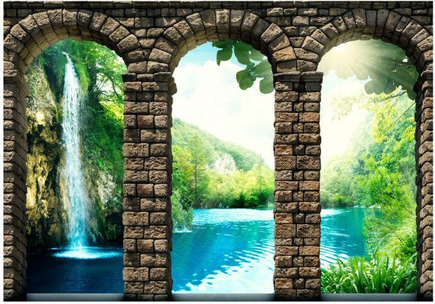 Kuvatapetti Artgeist Mysterious waterfall, eri kokoja