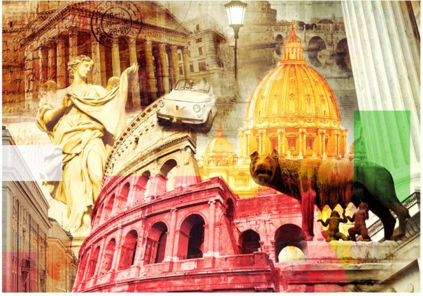 Kuvatapetti Artgeist Rome - collage, eri kokoja