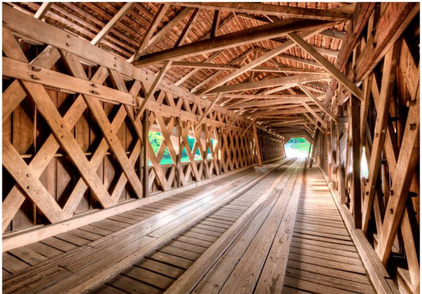 Kuvatapetti Artgeist Wooden Bridge, eri kokoja