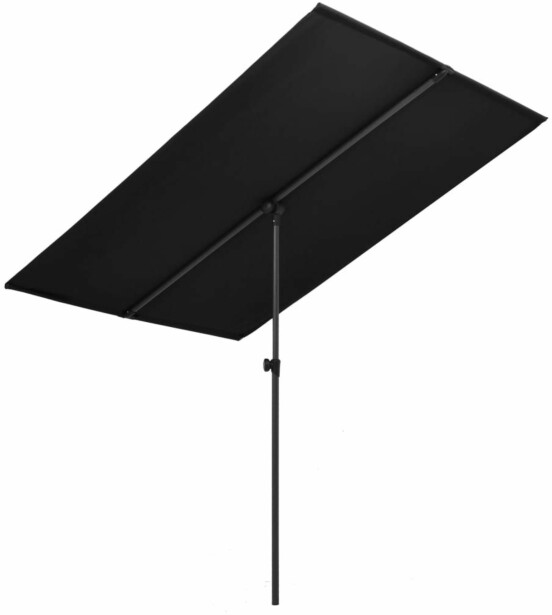 Aurinkovarjo alumiinitanko 2x1,5 m musta_1