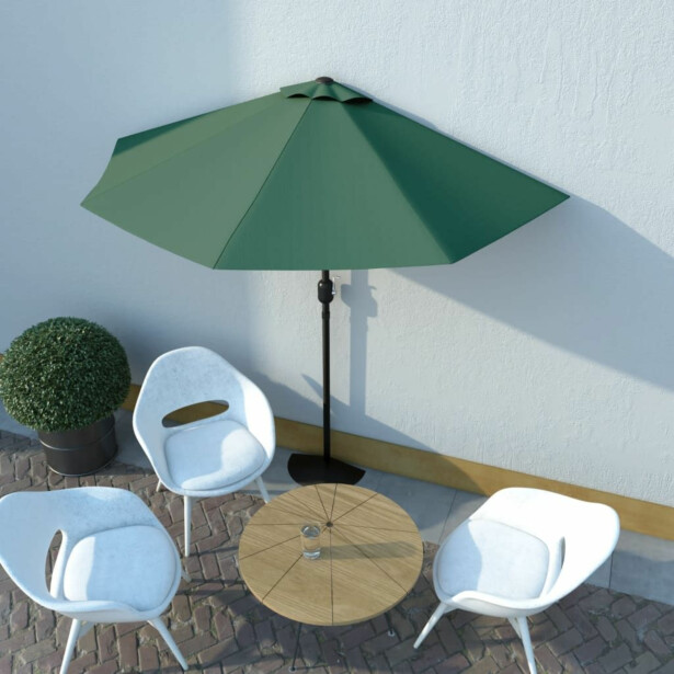 Aurinkovarjo ulkotiloihin alumiinitanko 270x135 cm vihreä_1