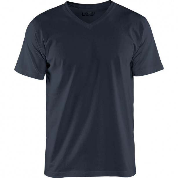 T-paita Blåkläder 3360 V-kauluksella, tummansininen
