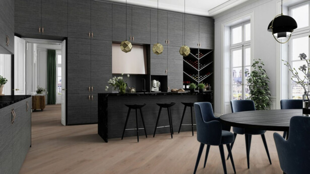 Parketti Boen Oak Warm Grey Animoso, 181mm, mattalakattu, harjattu