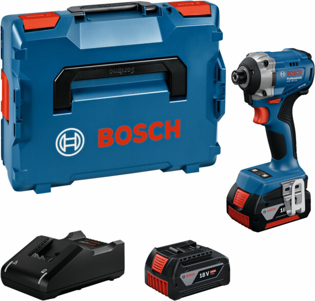 Akkuiskuväännin Bosch Professional GDR 18V-215, 18V, 2x4.0Ah akuilla + L-Boxx