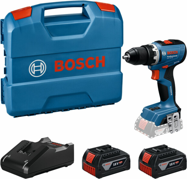 Akkuporakone Bosch Professional GSR 18V-65, 18V, 2x5.0Ah akuilla + L-Case