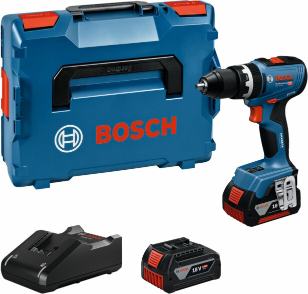 Akkuiskuporakone Bosch Professional GSB 18V-65, 18V, 2x5.0Ah akuilla + L-Boxx