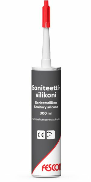 Saniteettisilikoni Fescon tummanharmaa 300 ml