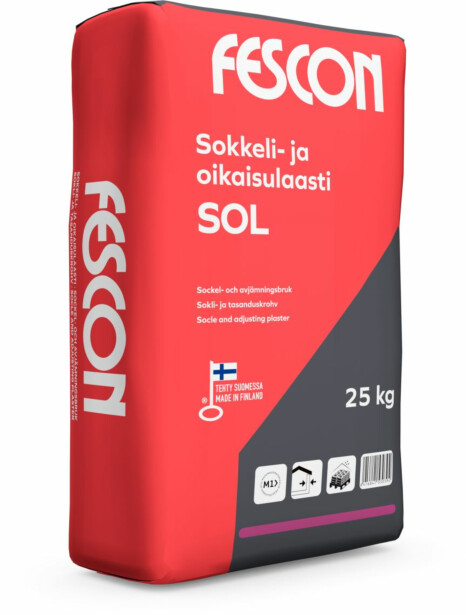 Sokkeli- ja oikaisulaasti Fescon SOL 25 kg