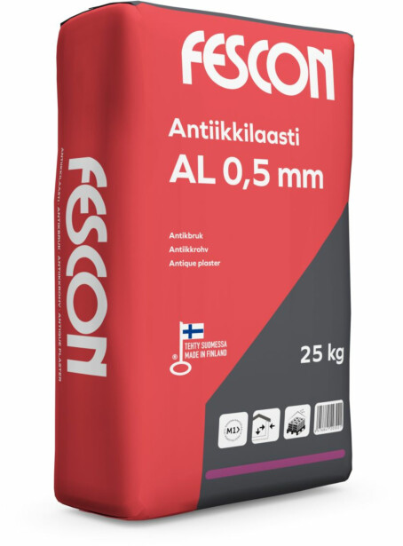 Antiikkilaasti Fescon AL 0,5 mm valkoinen 25 kg