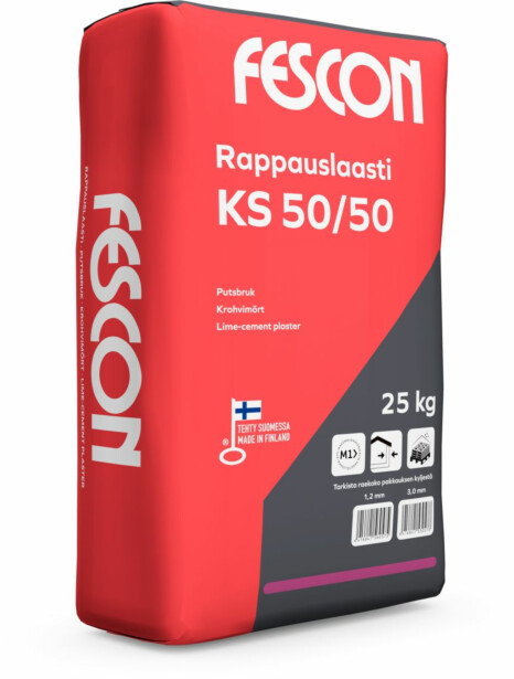 Rappauslaasti Fescon KS 50/50 1,2 mm 25 kg