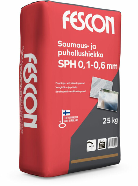 Saumaus- ja puhallushiekka Fescon SPH 0,1-0,6 mm 25 kg