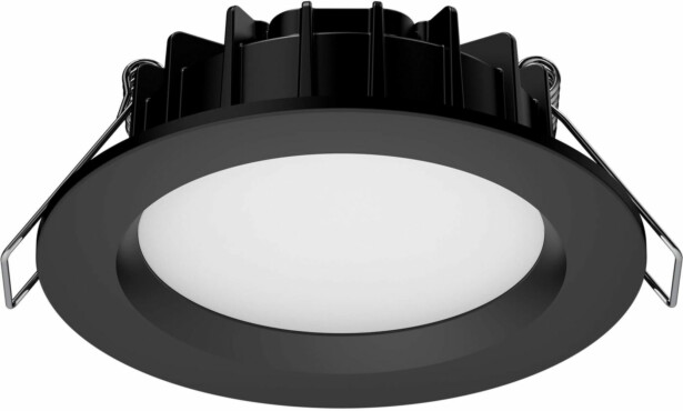 LED-kattovalaisin FocusLight Onno, upotettava, 3 CCT, IP44/IP20, musta