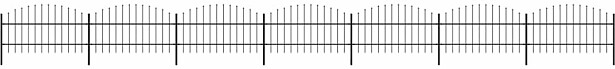 Puutarha-aita, keihäskärjillä, teräs, (0.75-1)x11.9m, musta