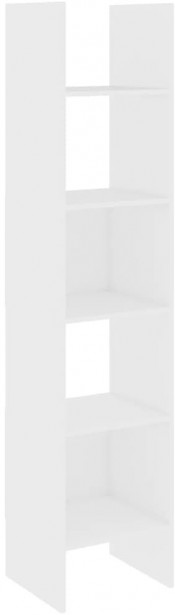 Kirjahylly, valkoinen, 40x35x180 cm lastulevy