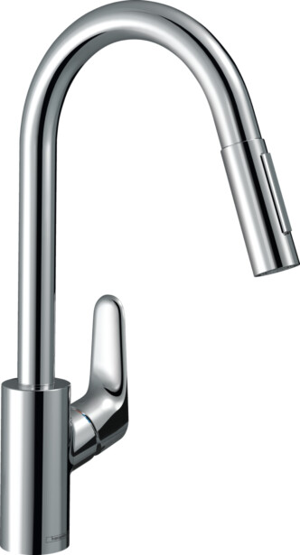 Keittiöhana Hansgrohe Focus M41 240 2jet, ulosvedettävä juoksuputki, Verkkokaupan poistotuote