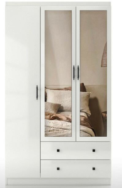 Vaatekaappi Linento Furniture Lavinia 1053 105cm valkoinen