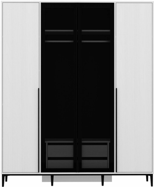 Vaatekaappi Linento Furniture Elevate 180cm, valkoinen